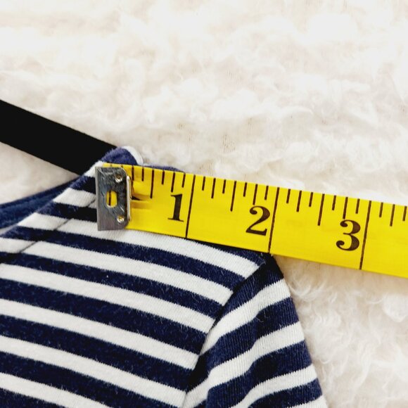 T-Shirt Size M Navy Stripe Sailorcore Resort Cruise Coastal Grandma Nautical Y2K - Picture 5 of 12